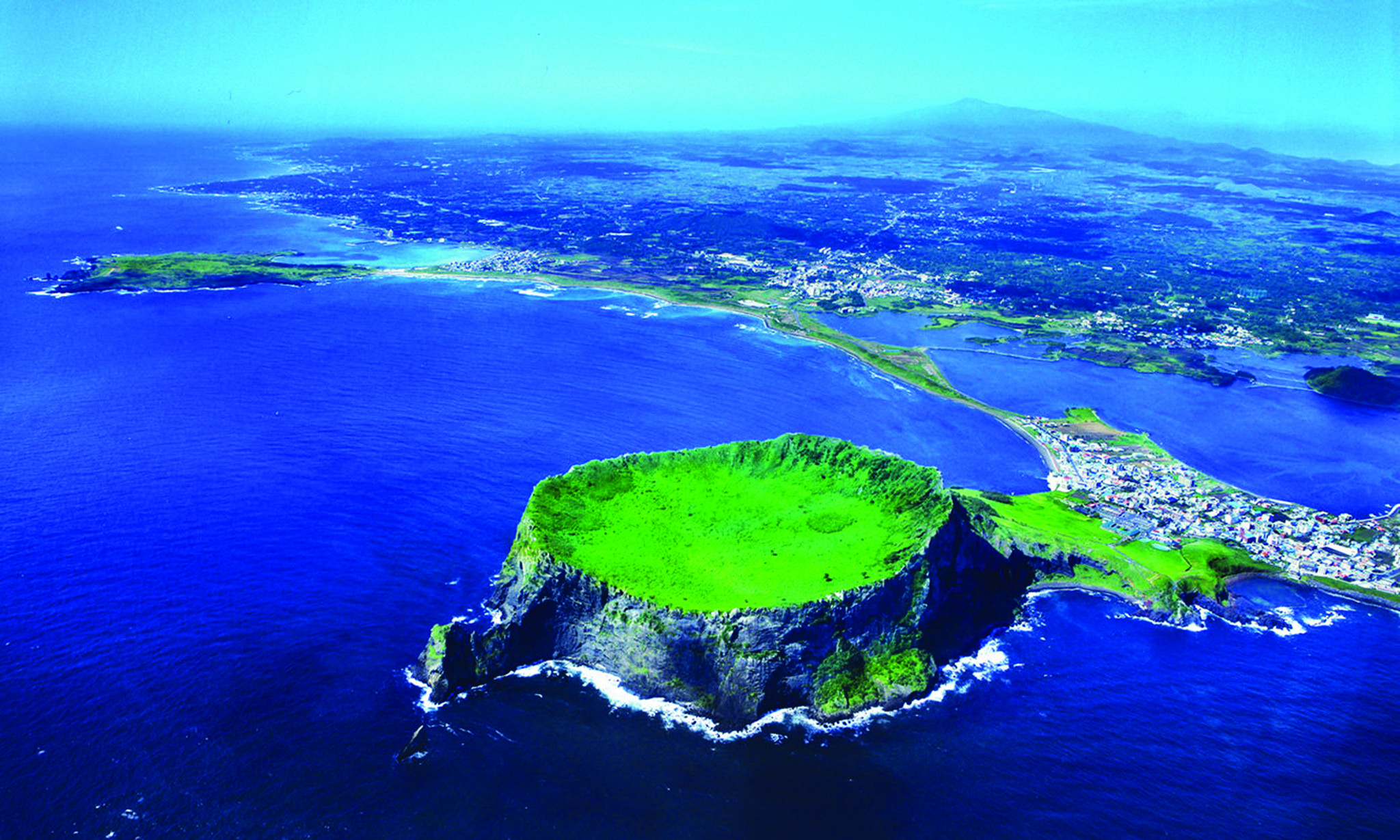 Discovery Times/ Flicker Aerial shot of Jeju Island.
